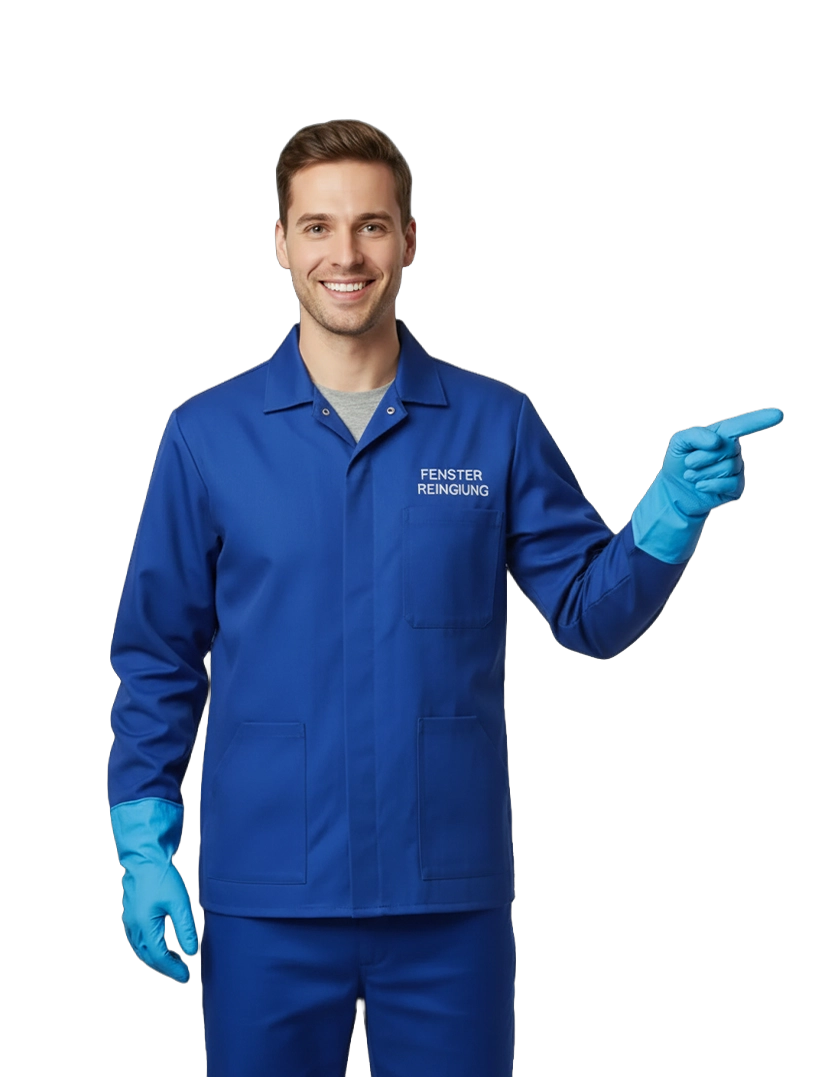 Professionelle Fensterreinigung in Tübingen – Profi bei der Arbeit
